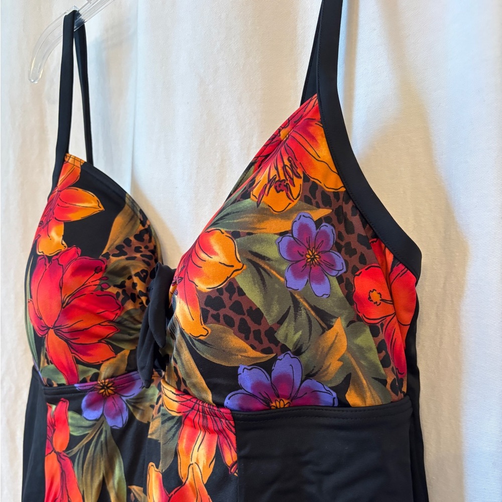 EUC A Shore Fit Floral & Animal Print One Piece Swim Dress | Women’s Plus 18W - Picture 7 of 16